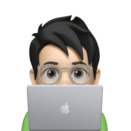 Thilak's Memoji - person peeking from behind the mac
