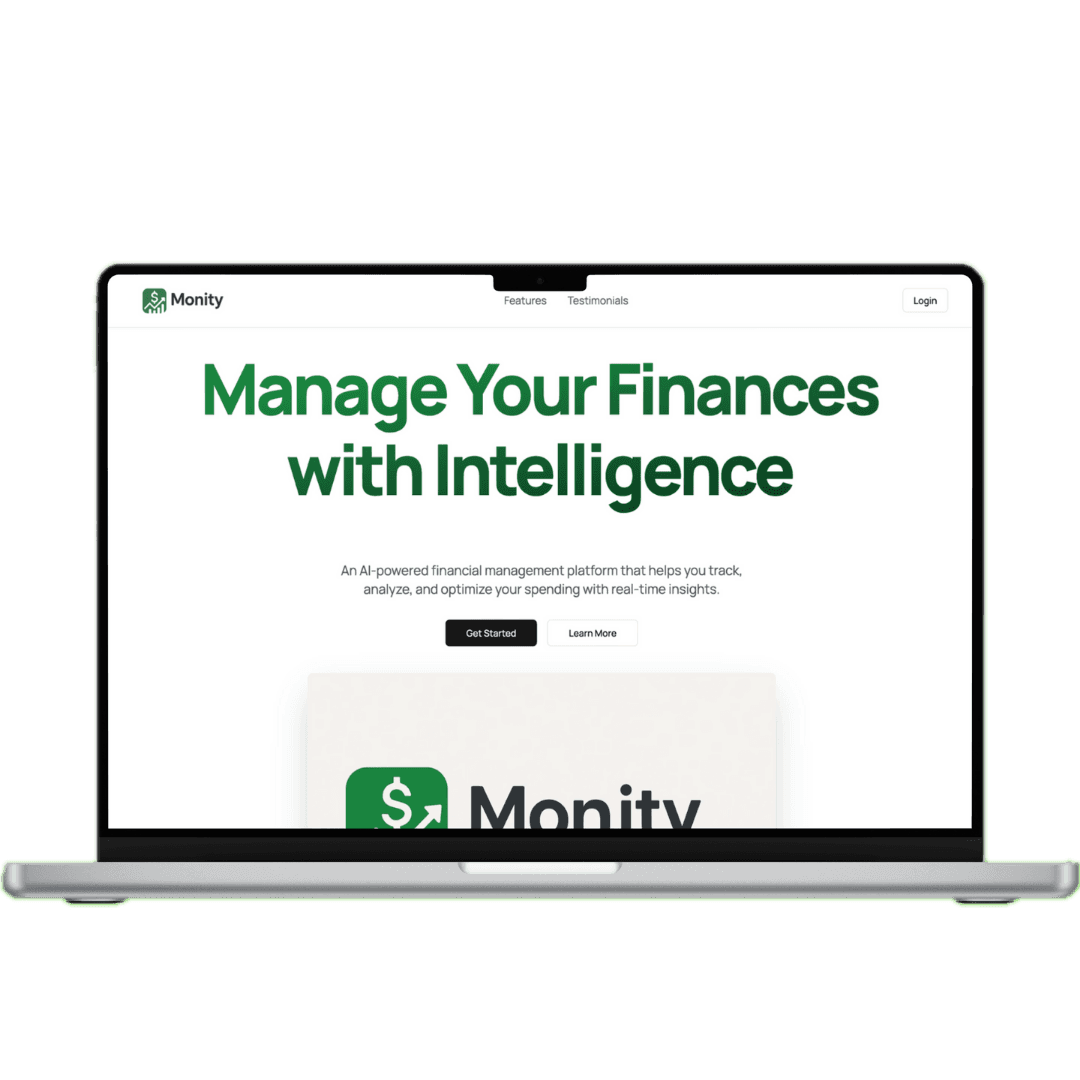 Screenshot of Monity Financial Management app