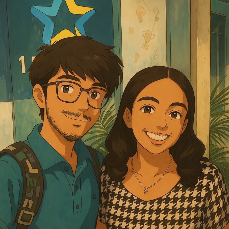 Thilakjo and a friend sharing a joyful selfie, capturing a friendly moment of Thilak.